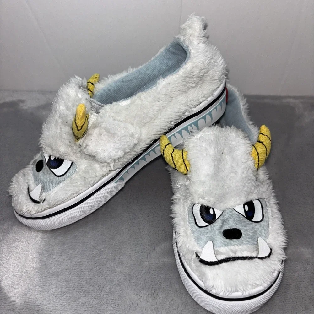 Vans Toddler Size 9 Monster Yeti Furry Slip-On Sneakers